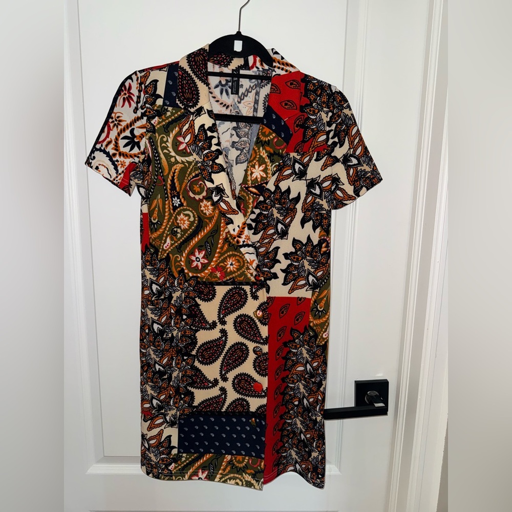Zara Colorful Paisley Midi Dress